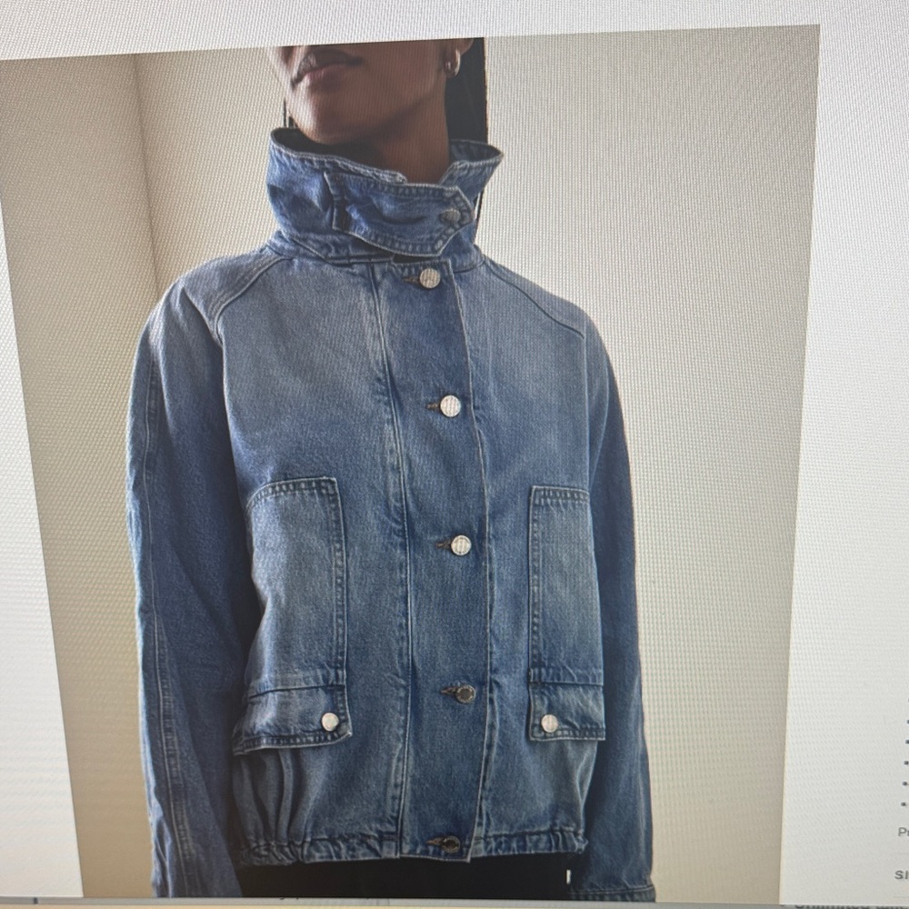 Brandon Maxwell The Harper Denim Balloon Jacket Size Small